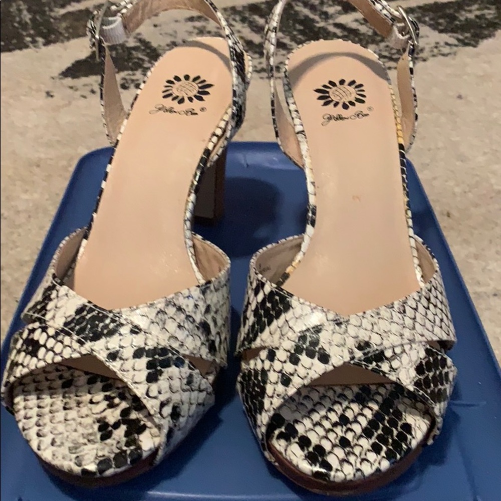 Yellow Box sling back heels